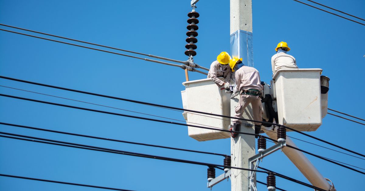 Electricians at work