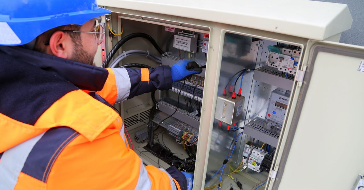 Electricians at work