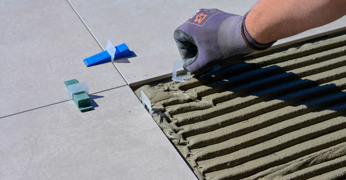 Flooring installers at work