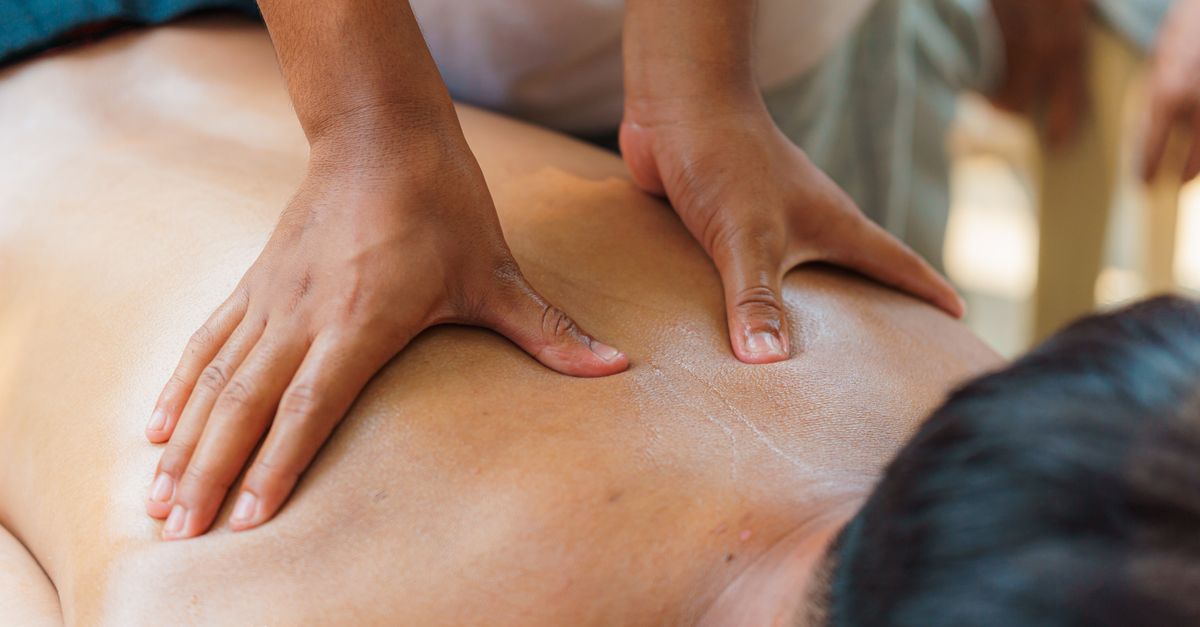 Massage therapists at work