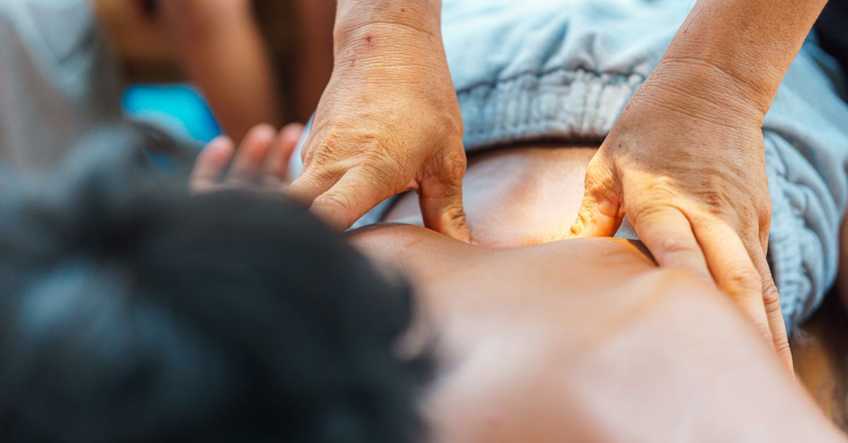 Massage therapists at work