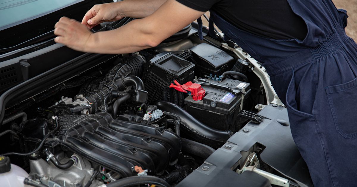 Auto repair shops at work