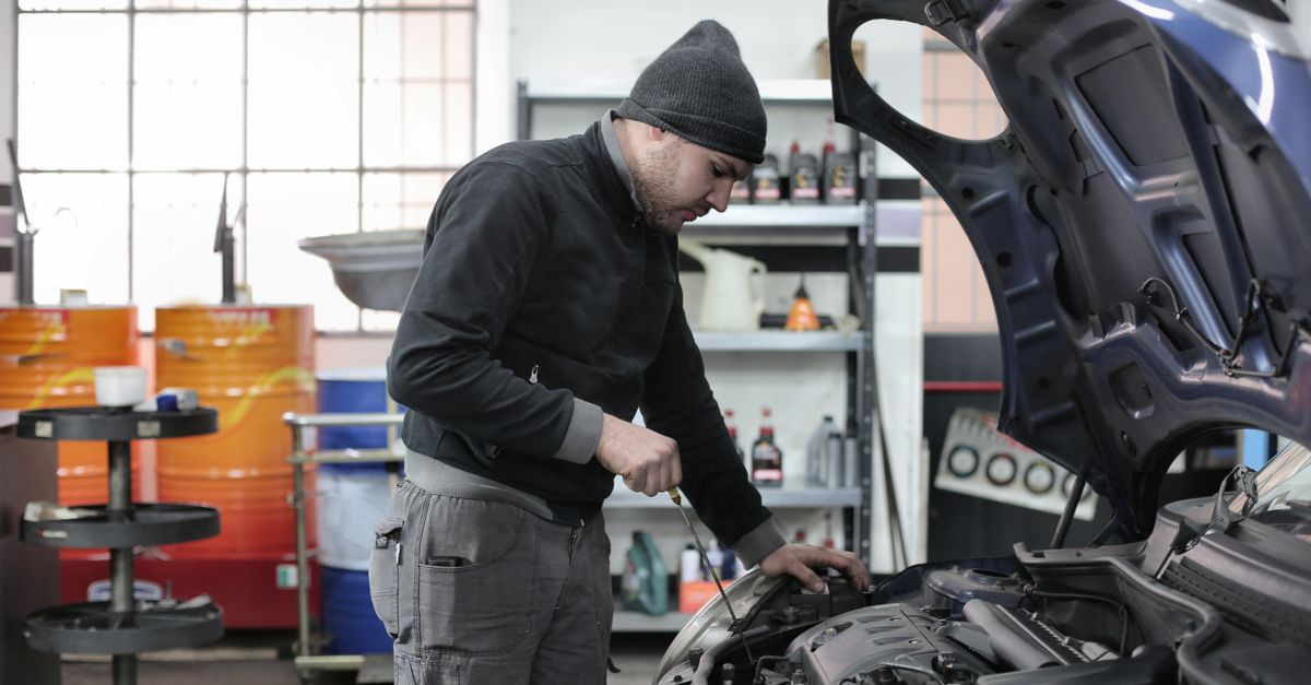 Auto repair shops at work