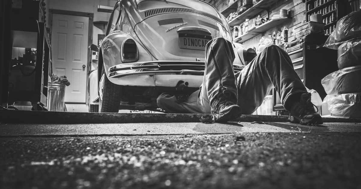 Auto repair shops at work