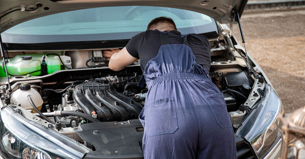 Auto repair shops at work