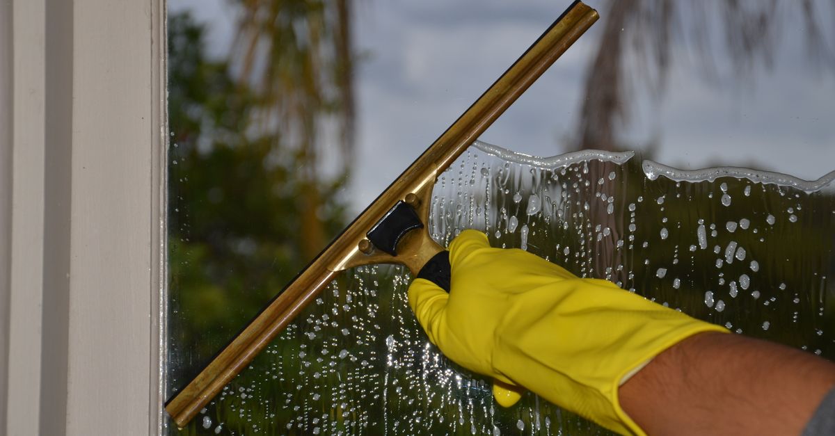 Window cleaners at work